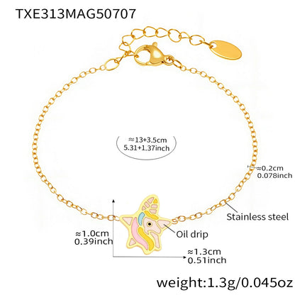 316L Stainless Steel Whimsical Enamel Unicorn & Pony Jewelry Collection - Image 3