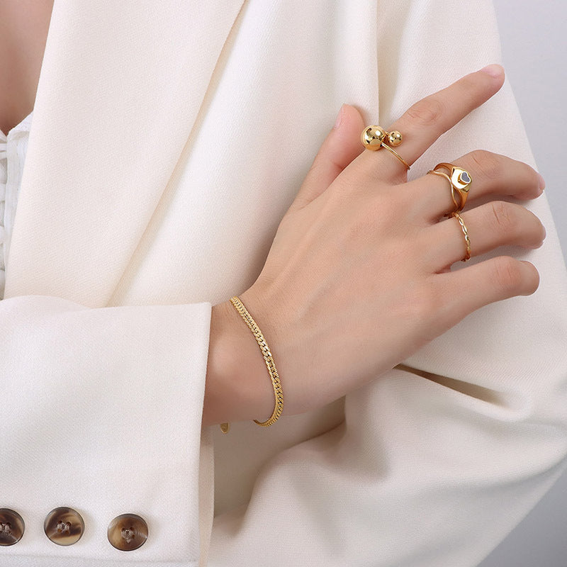 316L Stainless Steel 18K PVD Gold Wide Chain Bracelet and Necklace made with 316L stainless steel and 18K PVD gold finish for wholesale jewelry buyers - image 6