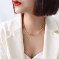 Necklace / Gold Wide 40+5 / 5cm