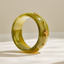 316L Stainless Steel 18K PVD Gold Wide Resin Bangle made with 316L stainless steel and 18K PVD gold finish for wholesale jewelry buyers - image 13