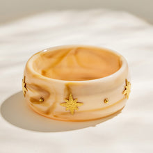 316L Stainless Steel 18K PVD Gold Wide Resin Bangle made with 316L stainless steel and 18K PVD gold finish for wholesale jewelry buyers - image 14