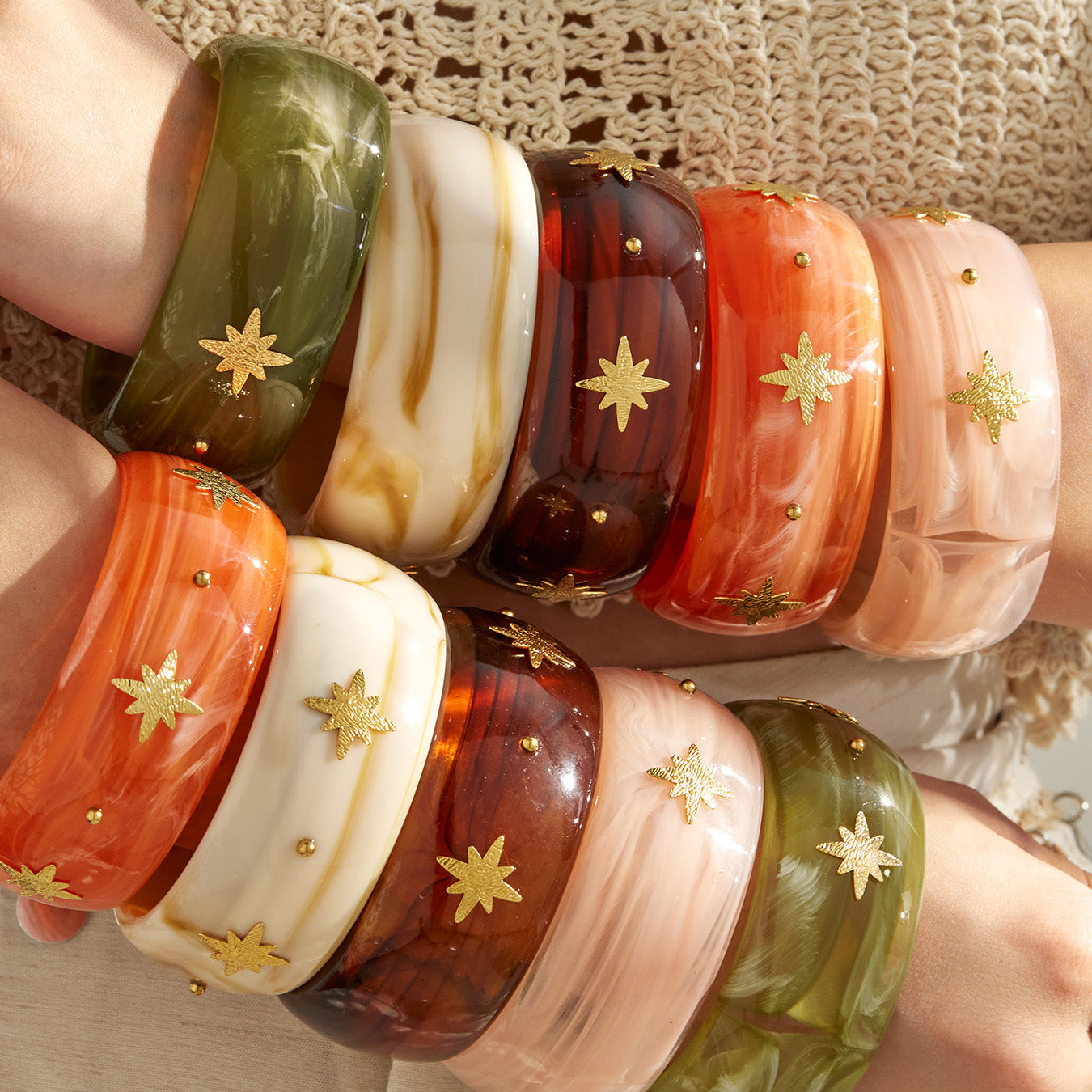 316L Stainless Steel 18K PVD Gold Wide Resin Bangle made with 316L stainless steel and 18K PVD gold finish for wholesale jewelry buyers - image 16