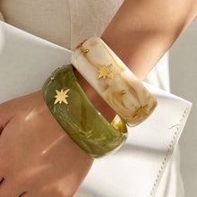316L Stainless Steel 18K PVD Gold Wide Resin Bangle made with 316L stainless steel and 18K PVD gold finish for wholesale jewelry buyers - image 20