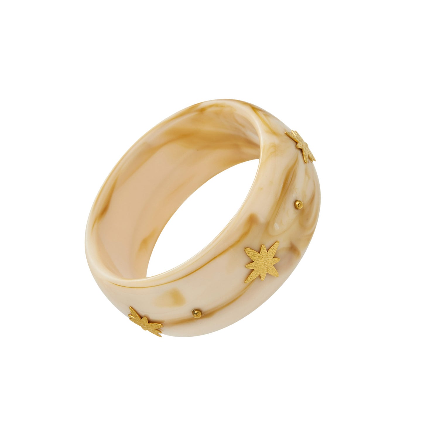 316L Stainless Steel 18K PVD Gold Wide Resin Bangle made with 316L stainless steel and 18K PVD gold finish for wholesale jewelry buyers - image 23