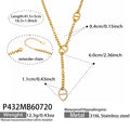 Gold Y Lariat Zircon Necklace / 5cm