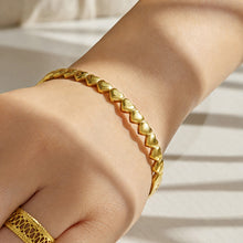 316L Stainless Steel 18K PVD Gold Zircon Bangle made with 316L stainless steel and 18K PVD gold finish for wholesale jewelry buyers - image 11