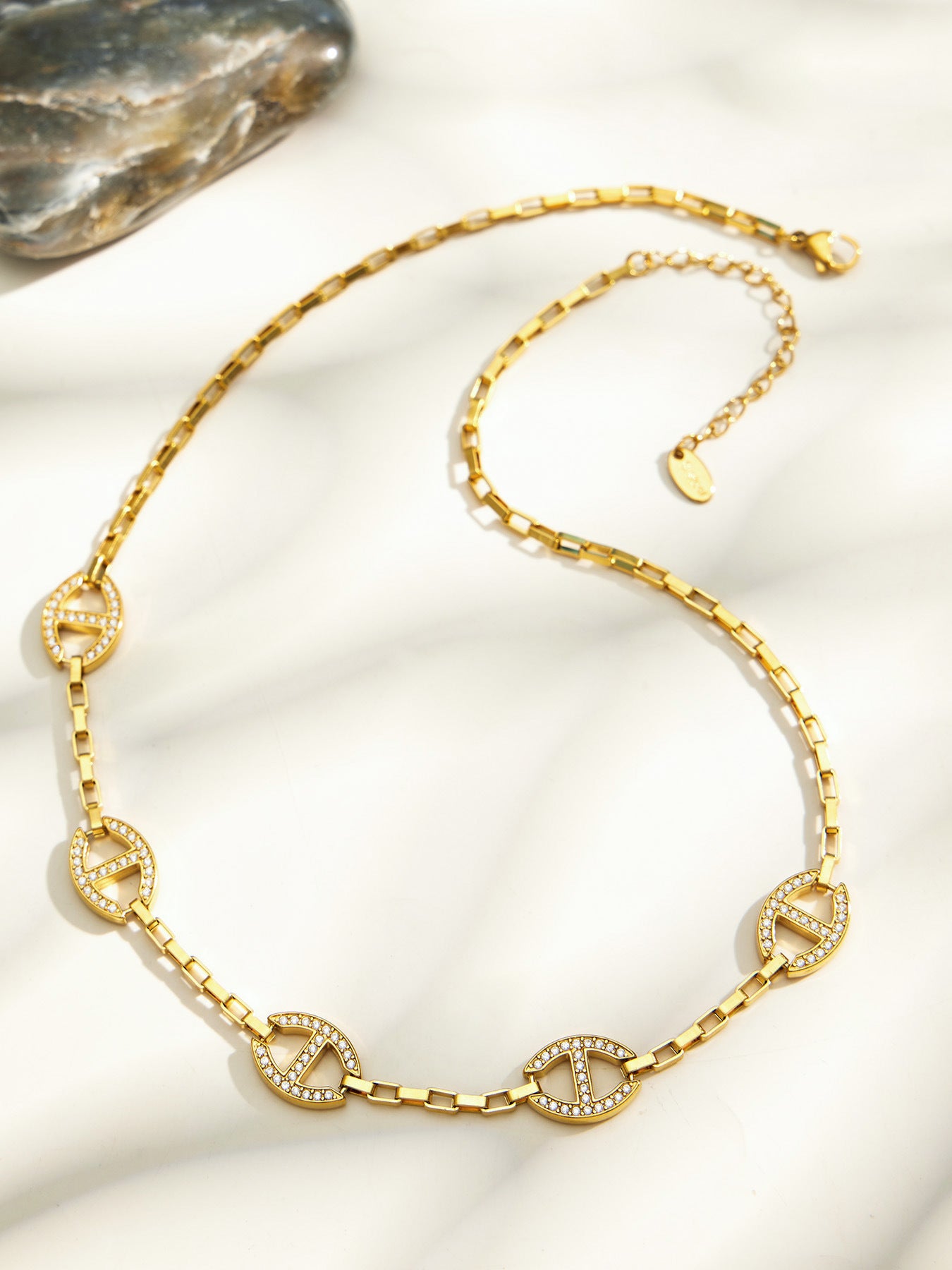 316L Stainless Steel 18K PVD Gold Zircon Bracelet made with 316L stainless steel and 18K PVD gold finish for wholesale jewelry buyers - image 6