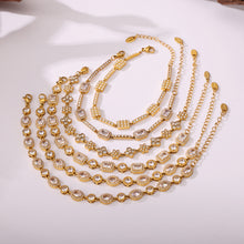 316L Stainless Steel 18K PVD Gold Zircon Chain Bracelet made with 316L stainless steel and 18K PVD gold finish for wholesale jewelry buyers - image 7