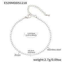 Model wearing 316L Stainless Steel waterproof zircon pave bracelet, 18K gold PVD finish, hypoallergenic for sensitive skin
