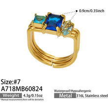 316L Stainless Steel 18K PVD Gold Zircon Ring made with 316L stainless steel and 18K PVD gold finish for wholesale jewelry buyers - image 10
