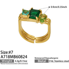 316L Stainless Steel 18K PVD Gold Zircon Ring made with 316L stainless steel and 18K PVD gold finish for wholesale jewelry buyers - image 14