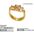 Triple-Layer Champagne Zircon Gold / Size 7
