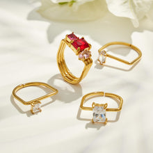 316L Stainless Steel 18K PVD Gold Zircon Ring made with 316L stainless steel and 18K PVD gold finish for wholesale jewelry buyers - image 17