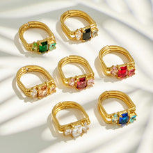 316L Stainless Steel 18K PVD Gold Zircon Ring made with 316L stainless steel and 18K PVD gold finish for wholesale jewelry buyers - image 18