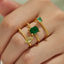 316L Stainless Steel 18K PVD Gold Zircon Ring made with 316L stainless steel and 18K PVD gold finish for wholesale jewelry buyers - image 4