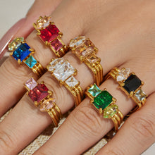 316L Stainless Steel 18K PVD Gold Zircon Ring made with 316L stainless steel and 18K PVD gold finish for wholesale jewelry buyers - image 5