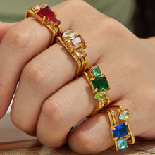 316L Stainless Steel 18K PVD Gold Zircon Ring made with 316L stainless steel and 18K PVD gold finish for wholesale jewelry buyers - image 7
