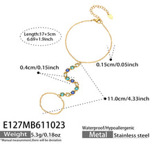 Colorful 304 Stainless Steel bracelet with multi-color zircon