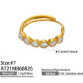 White锆石Gold / Size 7