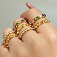 316L Stainless Steel 18K PVD Gold Zircon Ring Set made with 316L stainless steel and 18K PVD gold finish for wholesale jewelry buyers - image 16