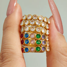 316L Stainless Steel 18K PVD Gold Zircon Ring Set made with 316L stainless steel and 18K PVD gold finish for wholesale jewelry buyers - image 19