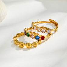 316L Stainless Steel 18K PVD Gold Zircon Ring Set made with 316L stainless steel and 18K PVD gold finish for wholesale jewelry buyers - image 6