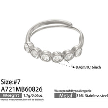 316L Stainless Steel 18K PVD Gold Zircon Ring Set made with 316L stainless steel and 18K PVD gold finish for wholesale jewelry buyers - image 9