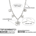 Necklace / Floral Butterfly Steel / 5cm