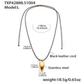 TXP428 – Large Gold Teardrop Pendant Necklace 90cm