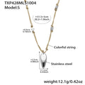 TXP428 – Small Silver Teardrop Pendant Necklace 52+5cm