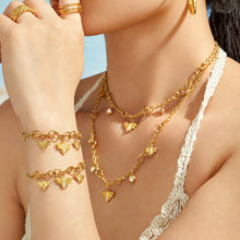 Elegant Bee Pendant Necklace made from 316L stainless steel and plated in 18K gold