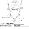 Necklace / Steel Bee Charm / 5cm