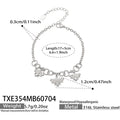 Bracelet / Steel Bee Charm / 5cm