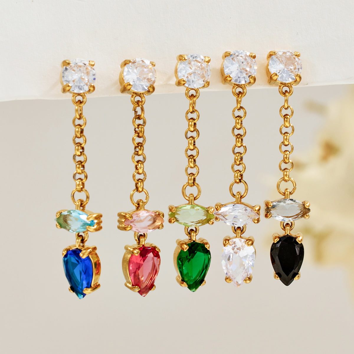 316L Stainless Steel 18K PVD Gold Droplet Earrings made with 316L stainless steel and 18K PVD gold finish for wholesale jewelry buyers - image 16