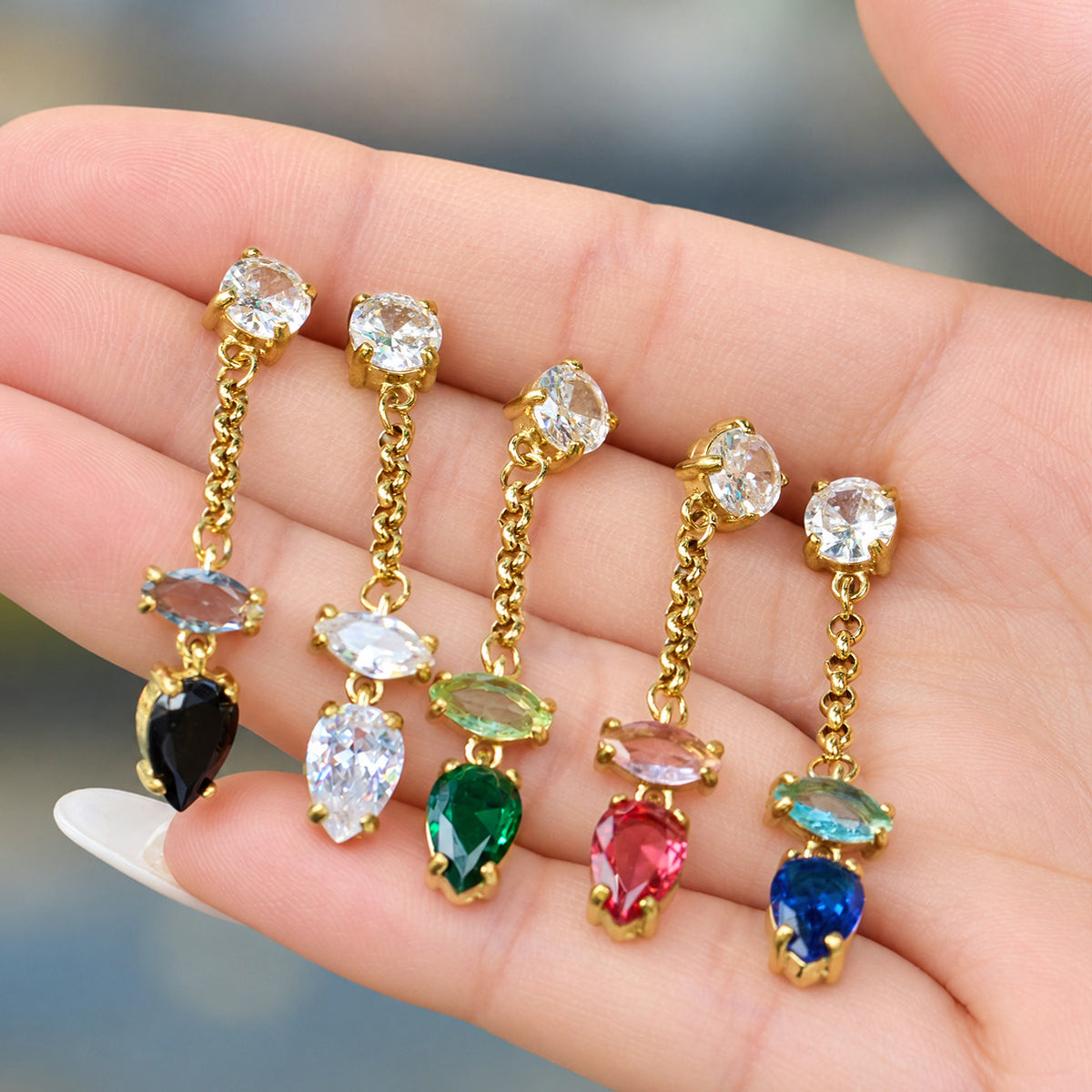 316L Stainless Steel 18K PVD Gold Droplet Earrings made with 316L stainless steel and 18K PVD gold finish for wholesale jewelry buyers - image 6