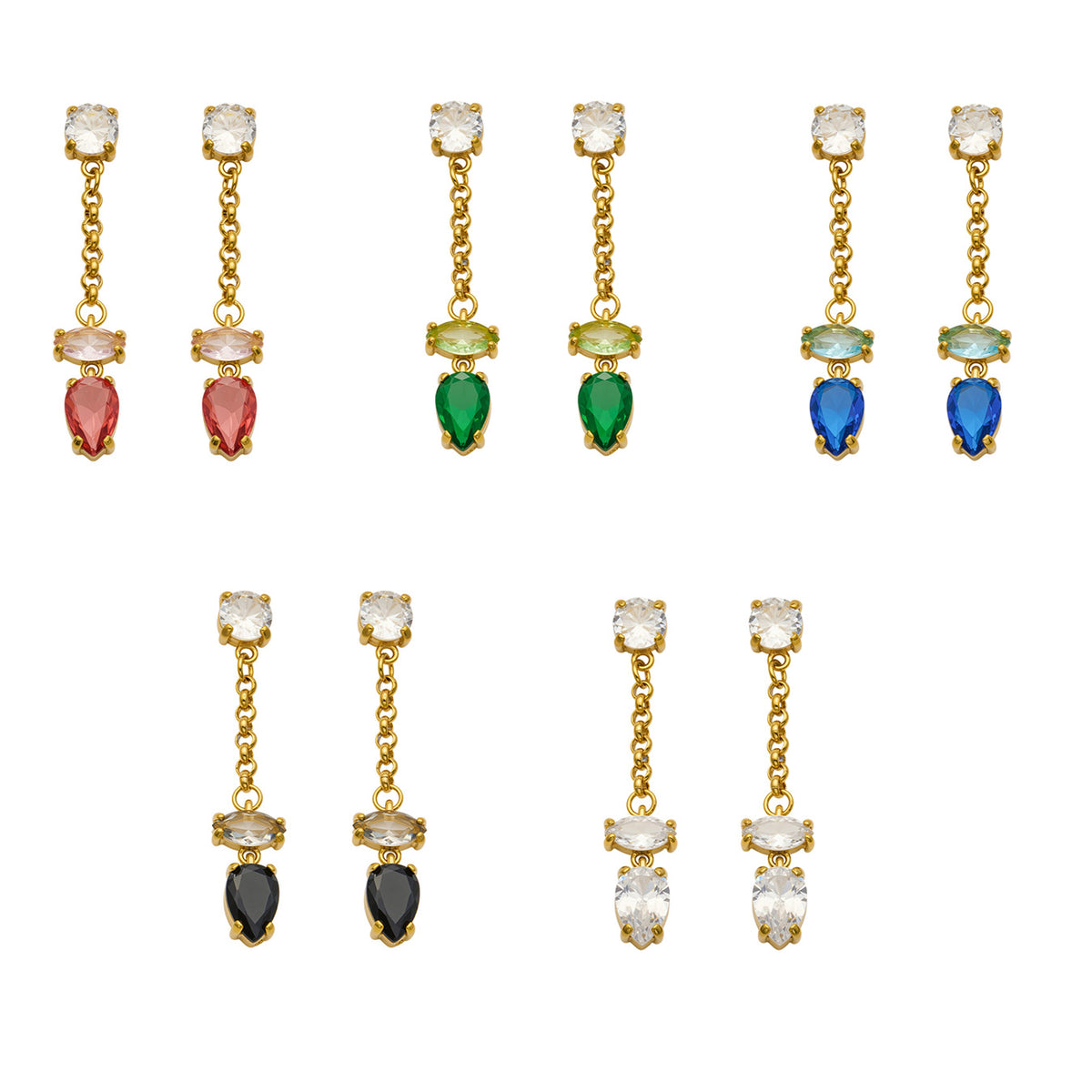 316L Stainless Steel 18K PVD Gold Droplet Earrings made with 316L stainless steel and 18K PVD gold finish for wholesale jewelry buyers - image 7