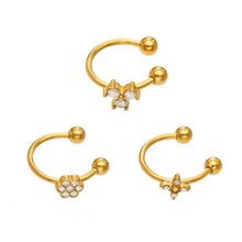 Stainless Steel Flower Cluster Ear Cuff — product image 4