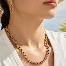 316L Stainless Steel 18K PVD Gold Multicolor Zircon Necklace made with 316L stainless steel and 18K PVD gold finish for wholesale jewelry buyers - image 13