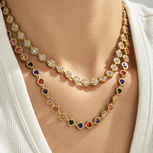 316L Stainless Steel 18K PVD Gold Multicolor Zircon Necklace made with 316L stainless steel and 18K PVD gold finish for wholesale jewelry buyers - image 16