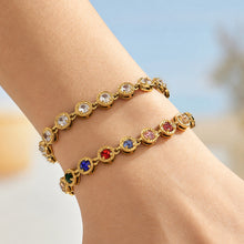 316L Stainless Steel 18K PVD Gold Multicolor Zircon Necklace made with 316L stainless steel and 18K PVD gold finish for wholesale jewelry buyers - image 18