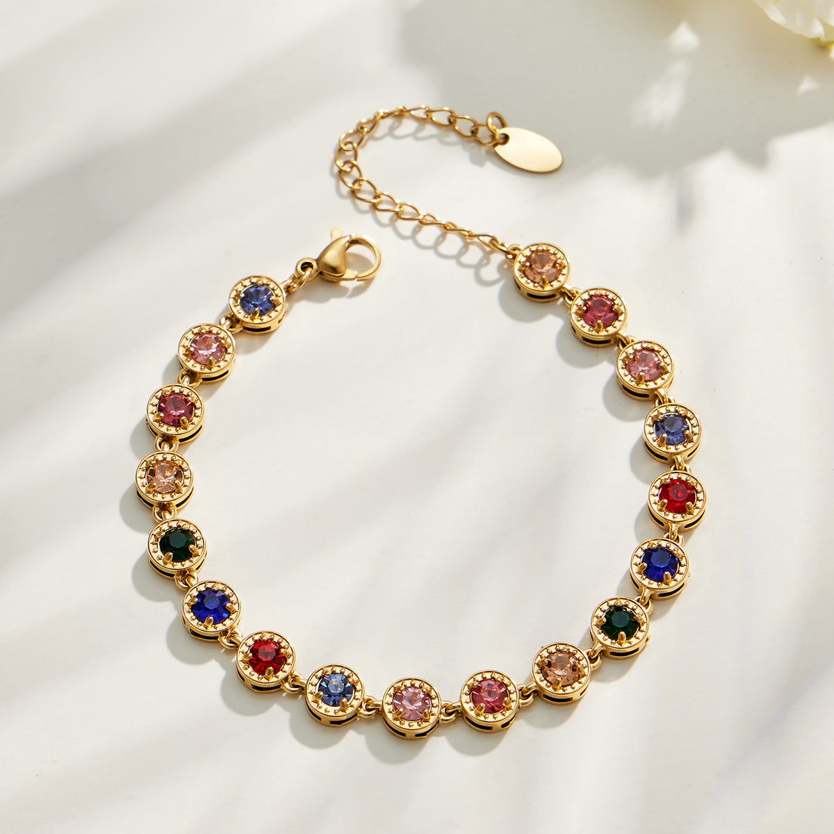 316L Stainless Steel 18K PVD Gold Multicolor Zircon Necklace made with 316L stainless steel and 18K PVD gold finish for wholesale jewelry buyers - image 7