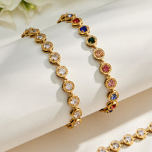 316L Stainless Steel 18K PVD Gold Multicolor Zircon Necklace made with 316L stainless steel and 18K PVD gold finish for wholesale jewelry buyers - image 8