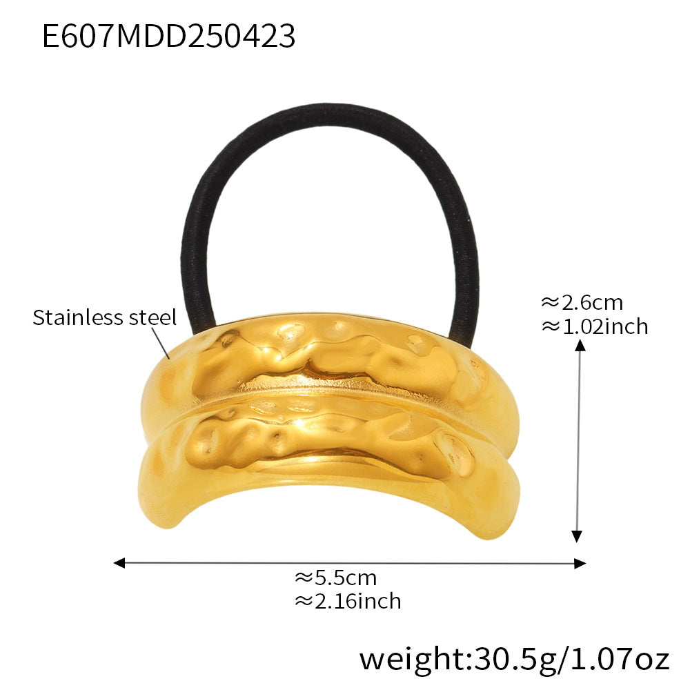 316L Stainless Steel Minimalist Semi-Circle Hair Tie Hair Accessory