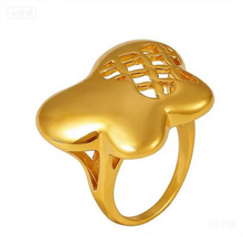 Stainless Steel Sculptural Flower Statement Ring