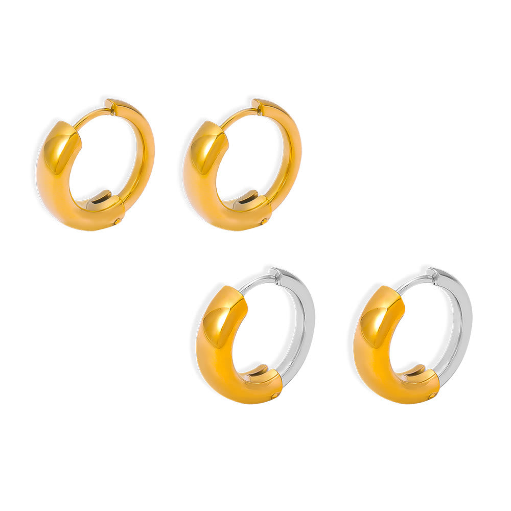 Miduoduo 18K Gold Plated Stainless Steel F105 Geometric Earrings Dimension & Weight Specs 1