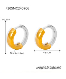 Miduoduo 18K Gold Plated Stainless Steel F105 Geometric Earrings Dimension & Weight Specs 10