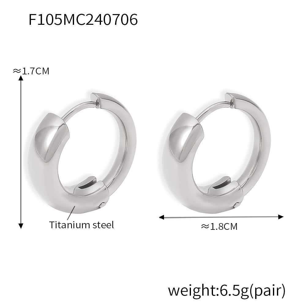 Miduoduo 18K Gold Plated Stainless Steel F105 Geometric Earrings Dimension & Weight Specs 4
