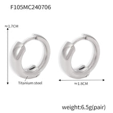 Miduoduo 18K Gold Plated Stainless Steel F105 Geometric Earrings Dimension & Weight Specs 4