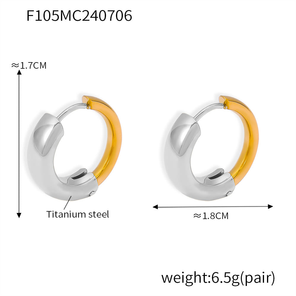 Miduoduo 18K Gold Plated Stainless Steel F105 Geometric Earrings Dimension & Weight Specs 8