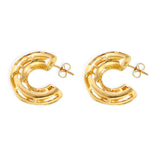 Miduoduo 18K Gold Plated Stainless Steel F1250 Geometric Earrings Dimension & Weight Specs 1